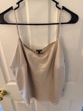 Express Satin Cowl Neck Camisole in Cream